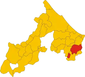 Poziția localității Saludecio