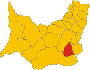 Poziția comunei în cadrul provinciei