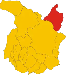 Poziția localității Sambuca Pistoiese