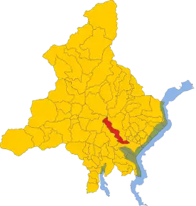 Poziția localității San Bernardino Verbano