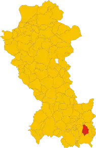Poziția localității San Costantino Albanese