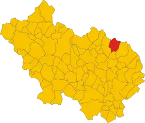 Poziția localității San Donato Val di Comino