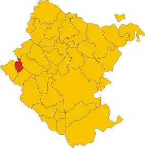 Localizarea San Giovanni Valdarno în Provincia Arezzo