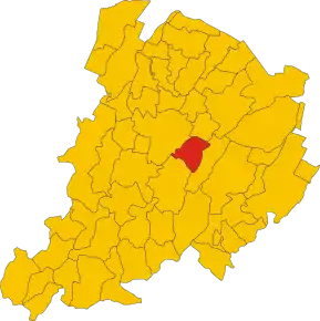 Poziția localității San Lazzaro di Savena