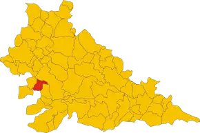 Poziția localității San Martino dall'Argine