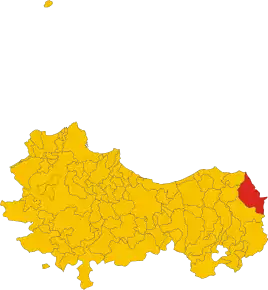 Poziția localității San Mauro Castelverde