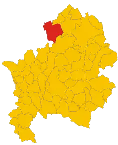 Localizarea San Pietro Avellana în Provincia Isernia