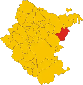 Localizarea Sansepolcro în Provincia Arezzo