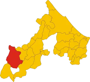 Poziția localității Sant'Agata Feltria