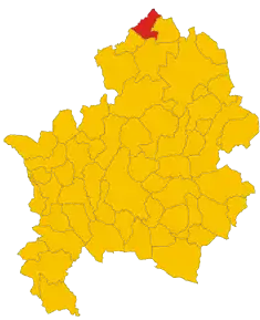 Localizarea Sant'Angelo del Pesco în Provincia Isernia