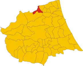 Poziția localității Sant'Egidio alla Vibrata