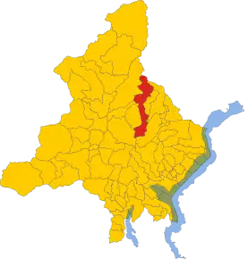 Poziția localității Santa Maria Maggiore