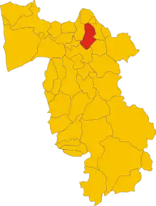 Localizarea Santa Maria a Monte în Provincia Pisa