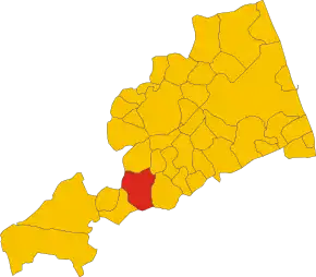 Poziția comunei în cadrul provinciei
