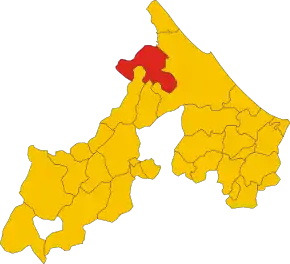 Poziția localității Santarcangelo di Romagna