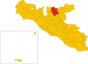 Poziția localității Santo Stefano Quisquina