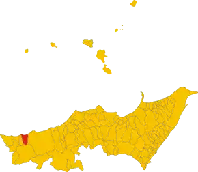 Poziția localității Santo Stefano di Camastra