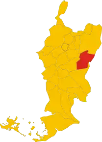 Poziția comunei în cadrul provinciei