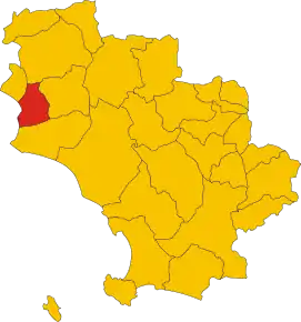 Localizarea Scarlino în Provincia Grosseto