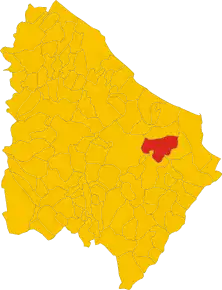 Poziția localității Scerni