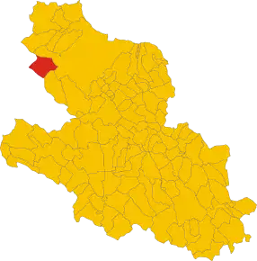 Poziția localității Scoppito