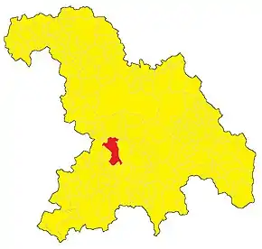 Poziția localității Sezzadio