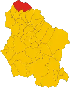 Localizarea Sillano în Provincia Lucca