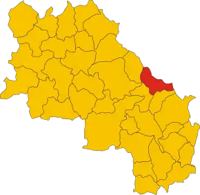 Localizarea Sinalunga în Provincia Siena