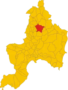 Poziția comunei în cadrul provinciei