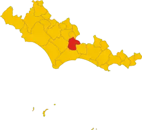 Poziția localității Sonnino