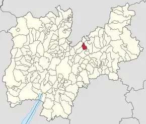 Poziția localității Sover