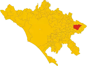 Poziția comunei în cadrul provinciei