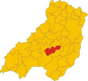 Poziția localității Terenzo