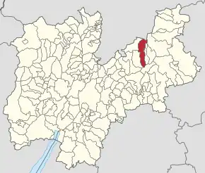 Poziția localității Tesero