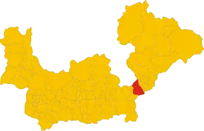 Poziția localității Tirano