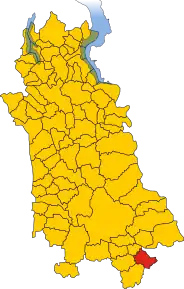 Poziția localității Tornaco