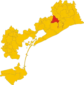 Poziția comunei în cadrul provinciei