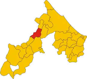 Poziția localității Torriana