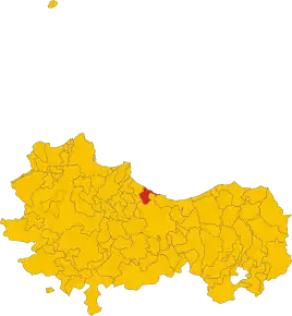 Poziția localității Trabia