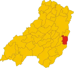 Poziția localității Traversetolo