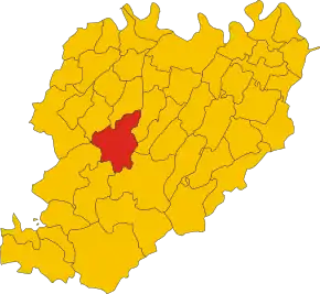 Poziția localității Travo