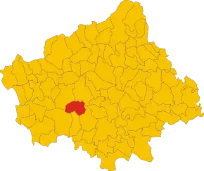 Poziția comunei în cadrul provinciei