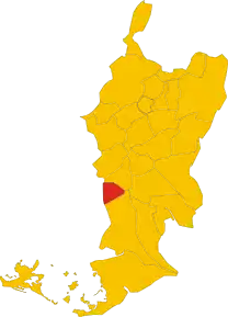 Poziția comunei în cadrul provinciei