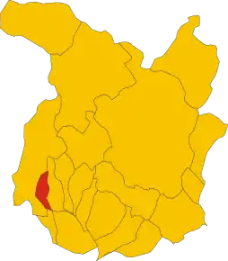 Localizarea Uzzano în Provincia Pistoia