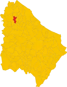 Poziția localității Vacri