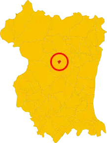 Poziția comunei în cadrul provinciei