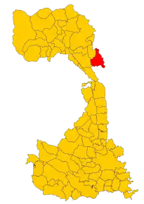 Poziția localității Valduggia