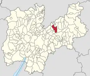 Poziția localității Valfloriana