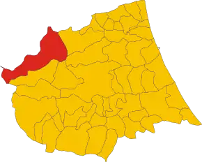 Poziția localității Valle Castellana