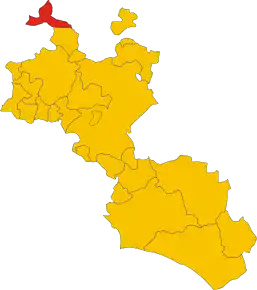 Poziția localității Vallelunga Pratameno